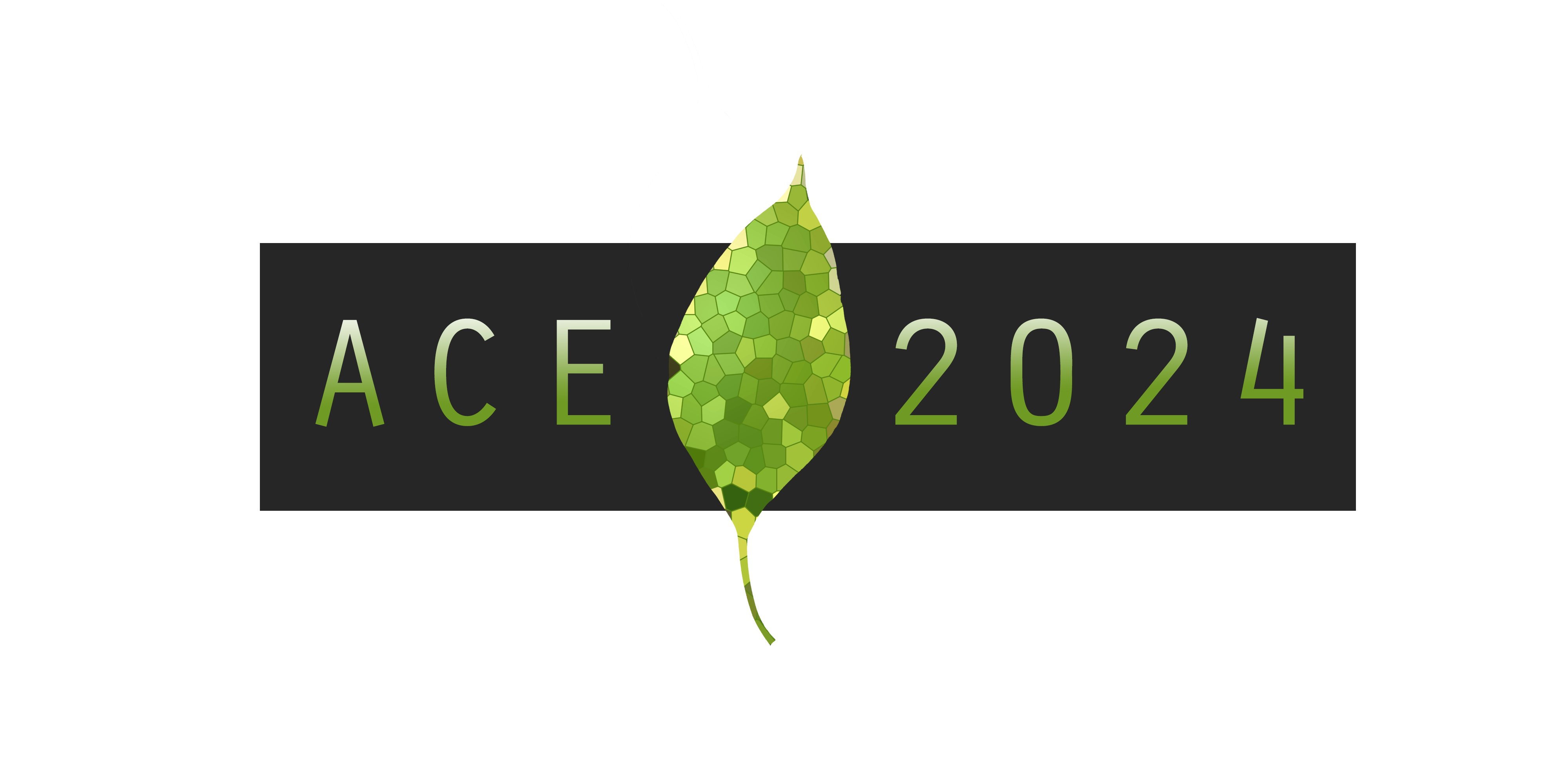 ACE 2023 with green mosaic patterned leaf