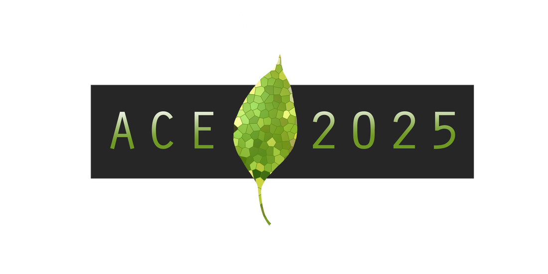 ACE 2023 with green mosaic patterned leaf